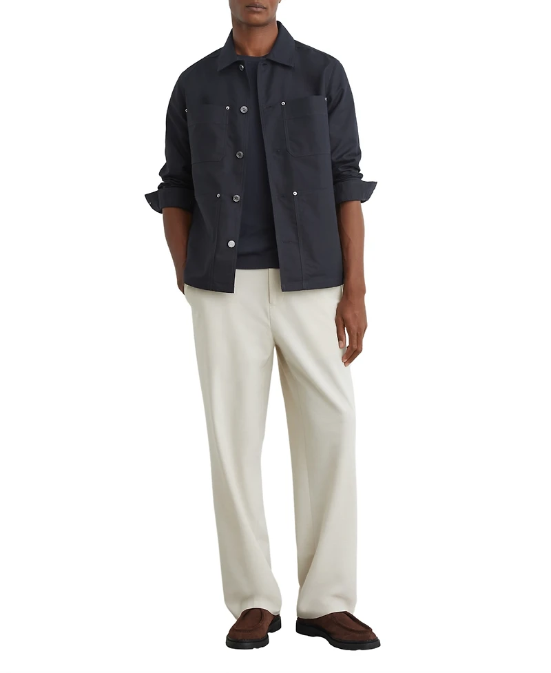 Reiss Men's Yorker Cotton-Twill Four-Pocket Overshirt