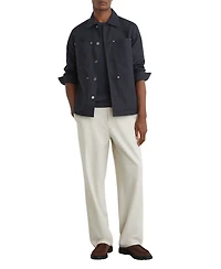 Reiss Men's Yorker Cotton-Twill Four-Pocket Overshirt