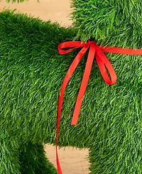 Nearly Natural 2' Ultraviolet Resistant Artificial Christmas Grass Garden Plush Topiary Reindeer Indoor And Outdoor