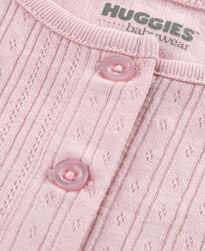 Huggies Baby Girls' Babywear Long-Sleeve Cardigan, Dress and Bloomers, 3-Piece Set