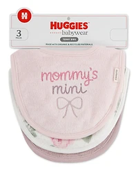 Huggies Baby Girls' Babywear Bibs, 3-Pack