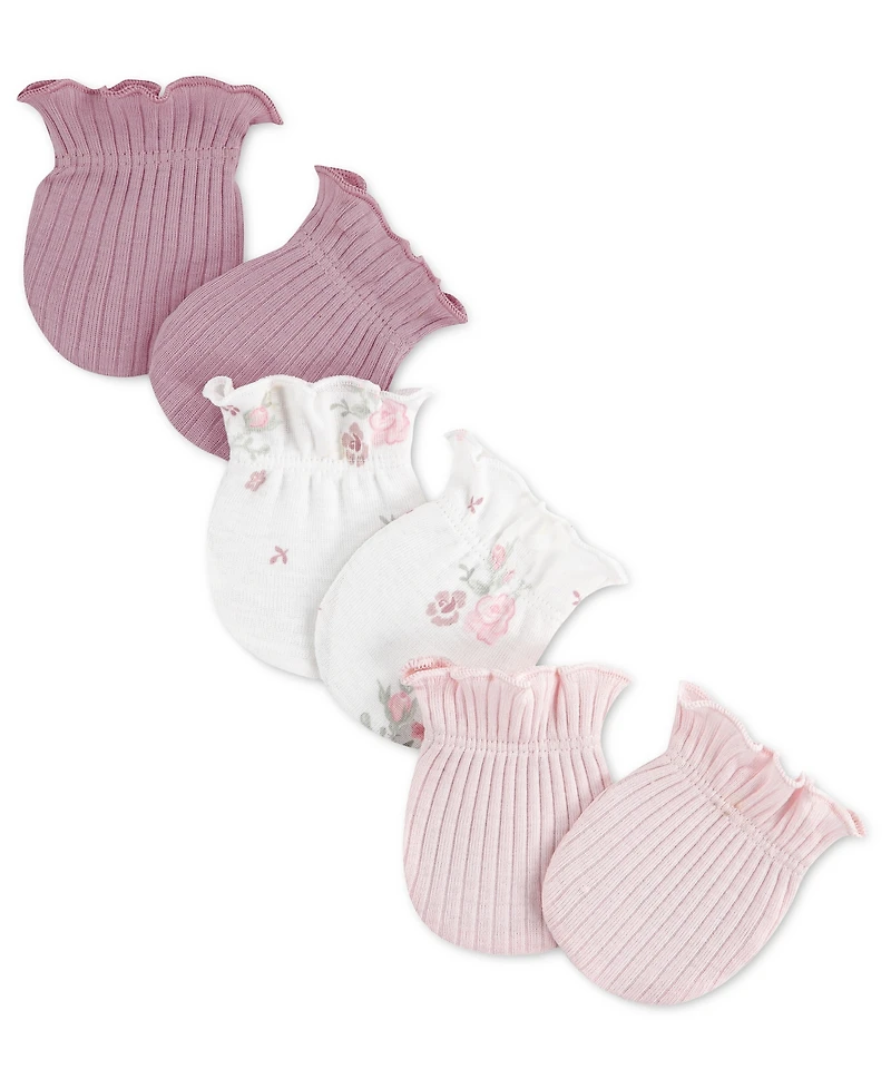Huggies Baby Girls' Babywear Mittens, 3-Pack