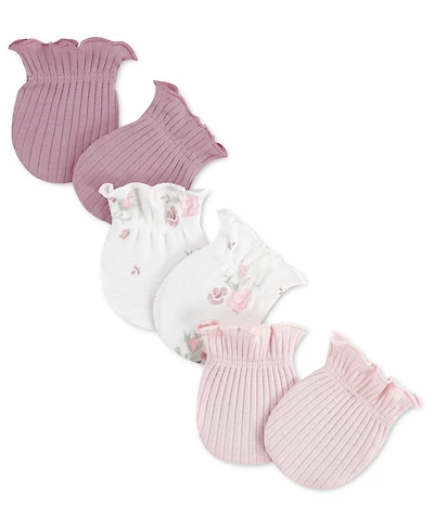 Huggies Baby Girls' Babywear Mittens, 3-Pack