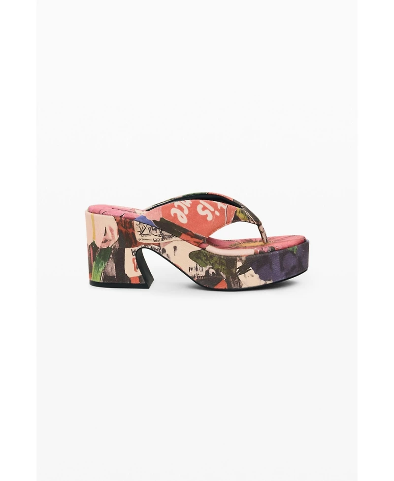 Desigual Women's Printed platform sandal