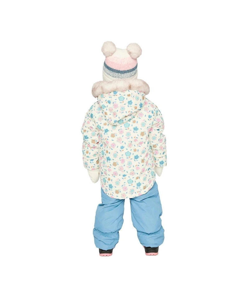 Deux par Toddler Girls ( 2T 3T ) Two Piece Snowsuit with Floral Print