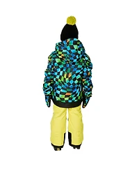 Deux par Kids and Baby Toddler Boy(2T-5T) Two-Piece Play Snowsuit Checkerboard with Pants