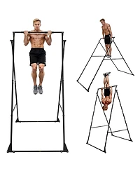 Mecale Yoga Swing Stand Frame, 440.9 lb Capacity, Triangular Aerial Rig with Eva Foam, 4-Level Horizontal and 6-Level Vertical Adjustment