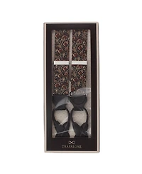 Trafalgar Men's The Gridiron Silk Button End Suspenders