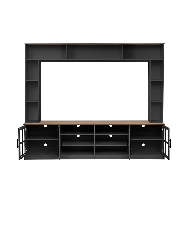 Streamdale Furniture 95.5" Modern Wall Unit Entertainment Center with Bookshelves for TVs up to 80