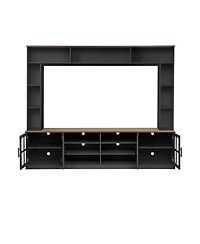 Streamdale Furniture 95.5" Modern Wall Unit Entertainment Center with Bookshelves for TVs up to 80