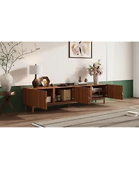 Streamdale Furniture 87-Inch Tv Stand for TVs up to 90", Media Console with 4 Cabinets
