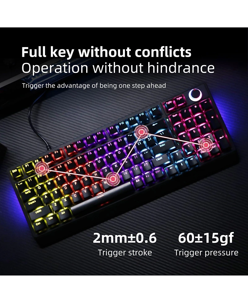 Lisen KL98 Wired 98-Key Compact Hot-Swappable Mechanical Gaming Keyboard