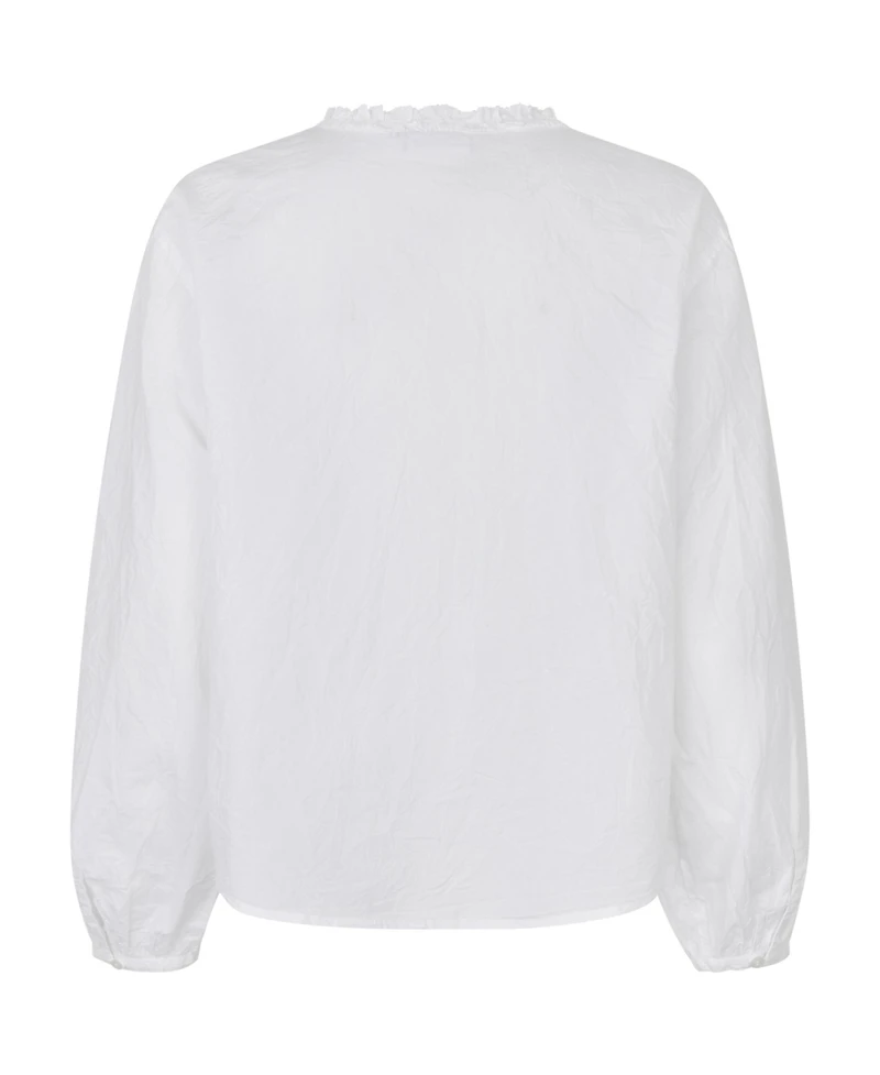 Masai Copenhagen Women's MaIsendre Ruffle Neck Blouse