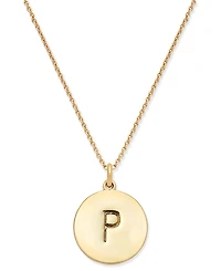 Kate Spade New York 12k Gold-Plated Initials Pendant Necklace, 17" + 3" Extender