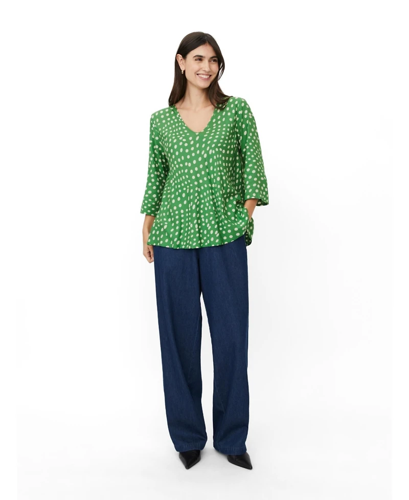 Masai Copenhagen Women's MaKatacia V-Neck Polka Dot Blouse