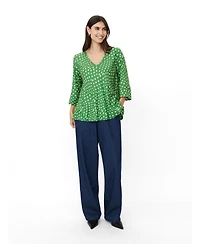 Masai Copenhagen Women's MaKatacia V-Neck Polka Dot Blouse
