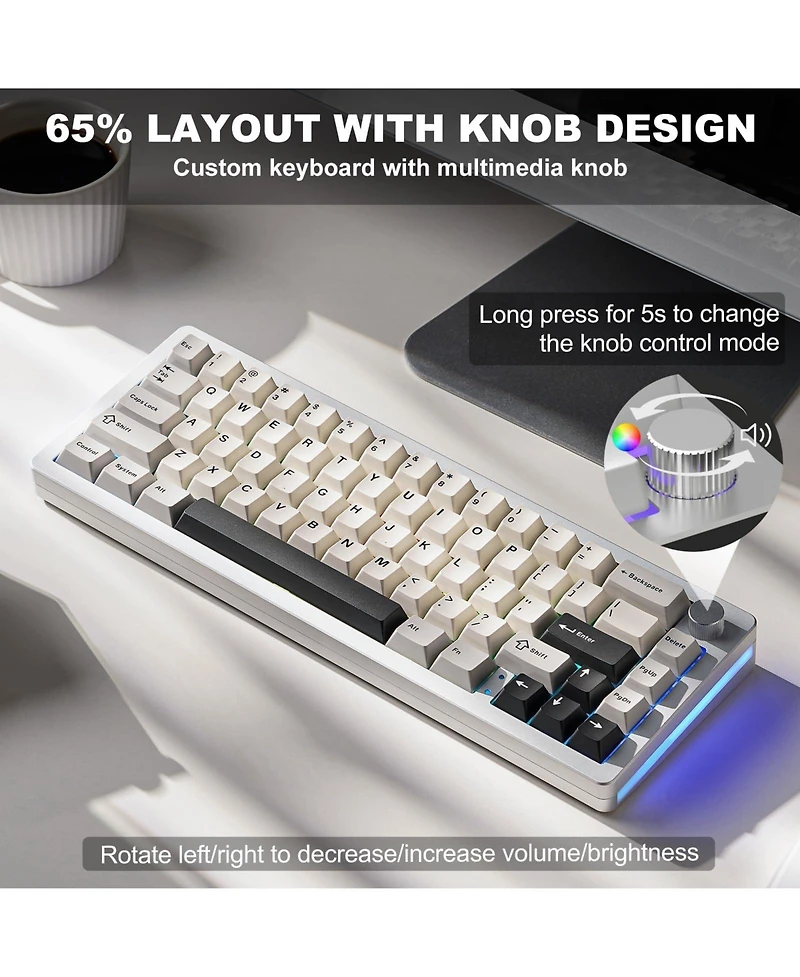 Lisen AL66 Wireless Mechanical Keyboard Compatible With Windows And Mac