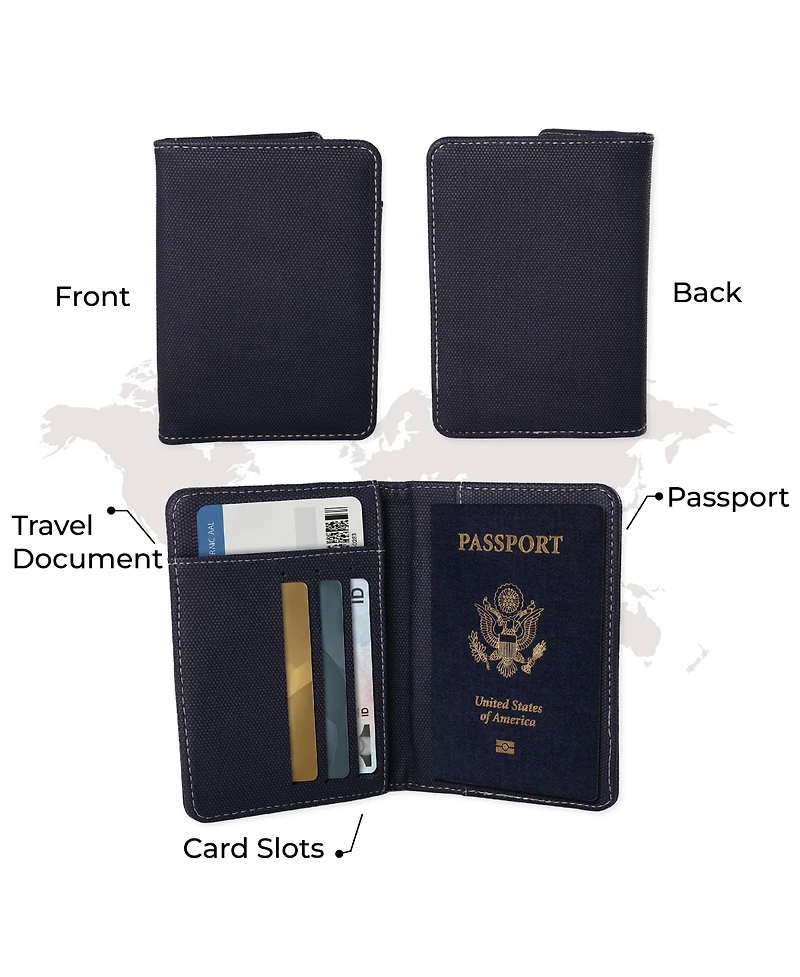 Lands' End Passport Holder for Travel, Cover Men and Women, Travel Folio