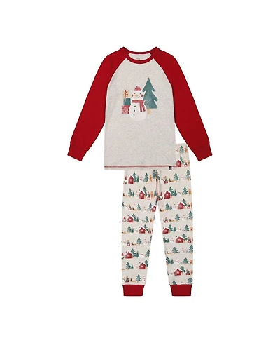 Deux par Little and Big Unisex (6-12) Cotton Two Piece Christmas Pajama Set