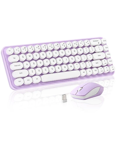 Lisen i68 Wireless 68-Key Typewriter Style Keyboard and Mouse Set for Pc/Mac