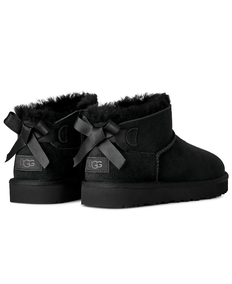 Ugg Women's Ultra Mini Bailey Bow Round Toe Booties