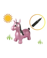 Lexibook , Inflatable Jumping Unicorn, Indoor and Outdoor Use, Balance and Motor Skills, Hand Pump Included, Safe Plastic, BG050UNI