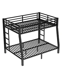 Streamdale Furniture Metal over Queen Bunk Bed for Teens/Adults, Space-Saving