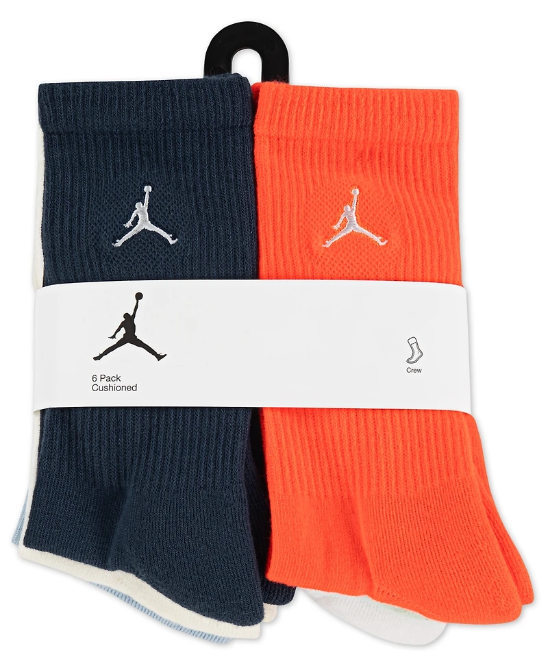 Jordan Boys' 7-11 Everyday Crew Socks, 6-Pack