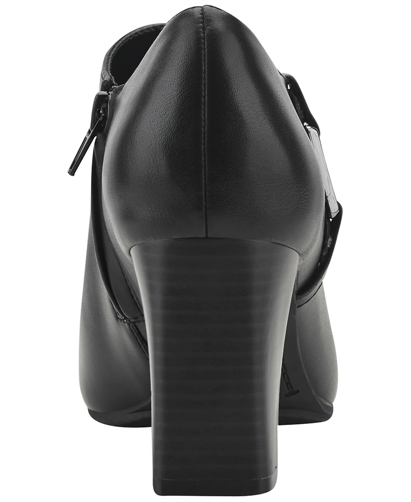 Bandolino Women's Urbiny Stacked Heel Square Toe Booties