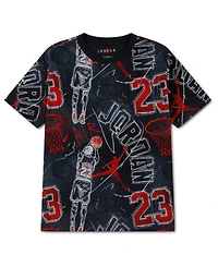 Jordan Boys' 8-20 Notebook Doodle Printed Short-Sleeve T-Shirt
