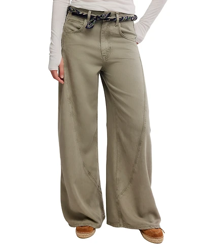 Free People Women's Haven Mid-Rise Button-Zip Fly Jeans