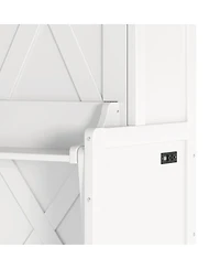 Streamdale Furniture Murphy Bed with a desk, Usb Charging Station, Led Lights