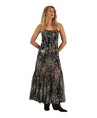 Nasty Gal Women's Spot Godet Hem Strappy Maxi Dress