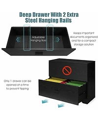 Mecale 2-Drawer Lateral File Cabinet with Adjustable Bars