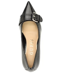 Guess Women's Andey Buckle Sculpted Kitten Heel Pumps