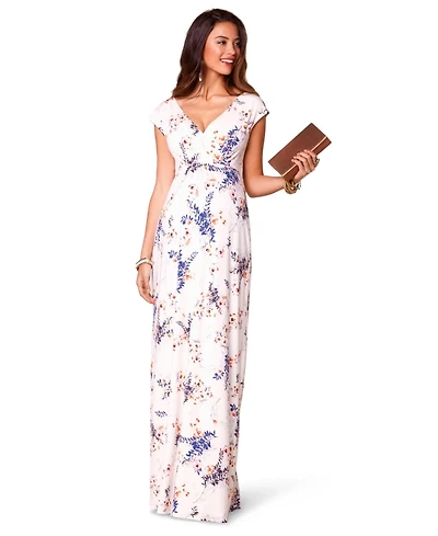 Tiffany Rose Maternity Alana Maxi Floral-Print V-Neck Empire-Waist Dress
