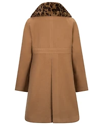 S Rothschild & Co Girls' 7-16 Long-Sleeve Bow Coat With Fur Collar