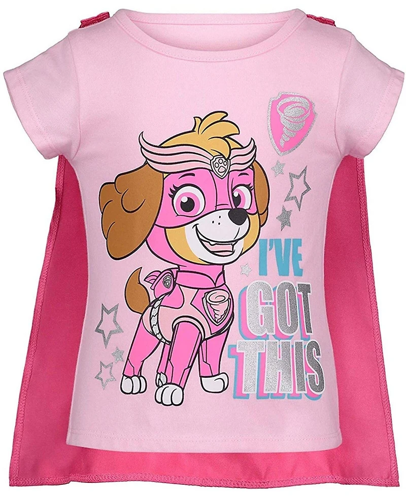 Paw Patrol Skye Cosplay T-Shirt Tulle Tutu Cape and Mask 4 Piece Outfit Set