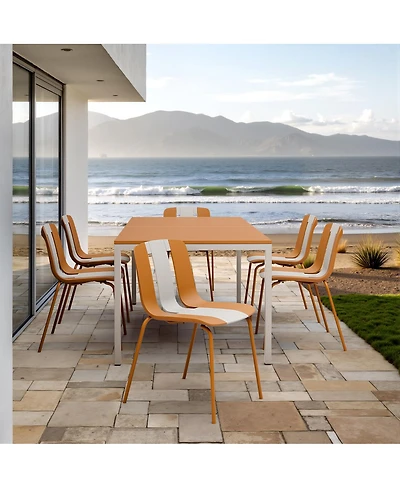 Streamdale Furniture Holiday 4-Pack Modern Striped Color Block Chairs – Indoor/Outdoor