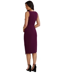 Siena Women's Ruched Side-Twist Sleeveless Midi Dress