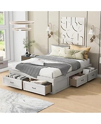 Streamdale Furniture Platform Bed 6 Drawers