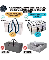 Piscifun 15x27x13 Inch Lockable Zipper Storage Bag For Camping Travel Moving Dorm