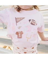 Sweet Wink Toddler Girls 2T -4T Game Day Icon Short Sleeve T-Shirt