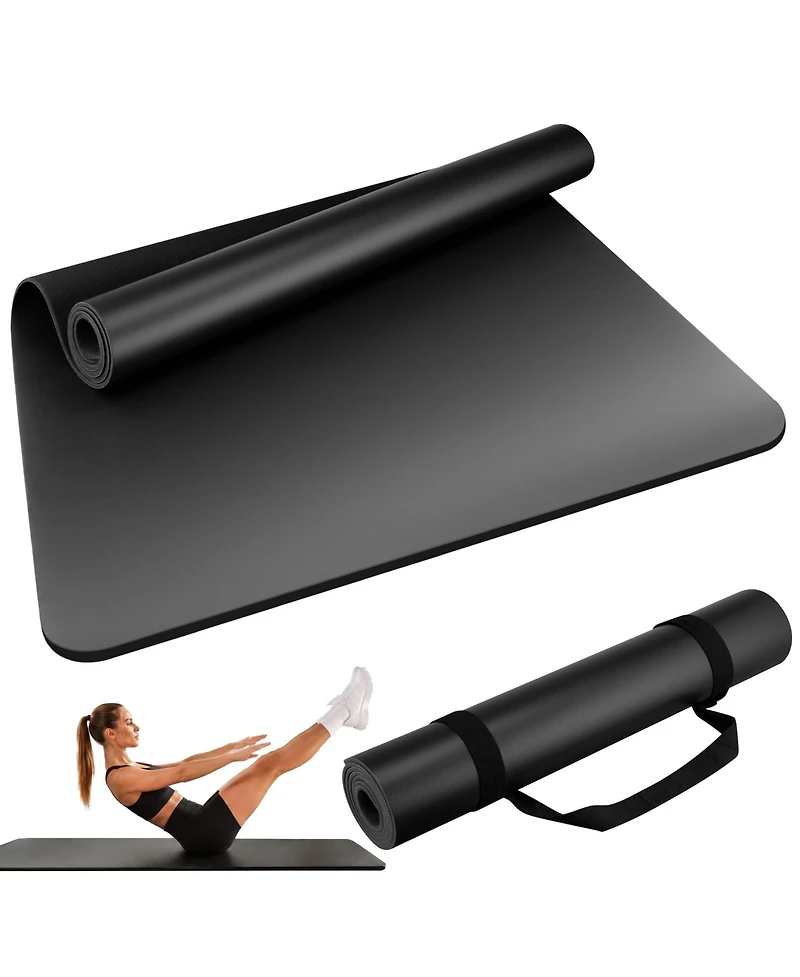 Aofar Pu Rubber Yoga Mat Non Slip Workout Pad 72" x 27