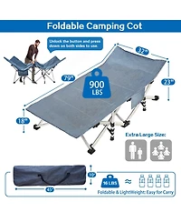 Aofar Camping Folding Bed With Mattress Carry Bag