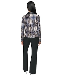 Dkny Women's Collared Button-Up Long-Sleeve Shirt