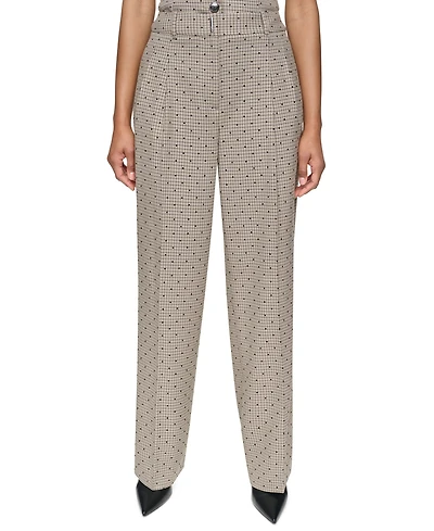 Dkny Women's High-Rise Straight-Leg Full-Length Pants