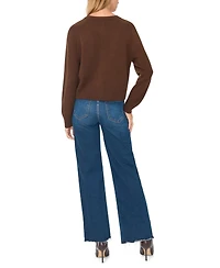 Vince Camuto Women's Short-Sleeve Crewneck Sweater