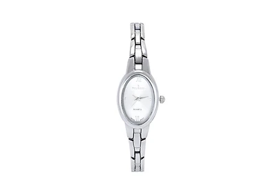 Peugeot Women's Silver 30x25mm Oval Dial Link Bracelet Watch