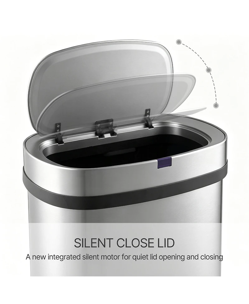 Mega Casa -Gallon Motion Sensor Stainless Steel Trash Can with Trash Bags